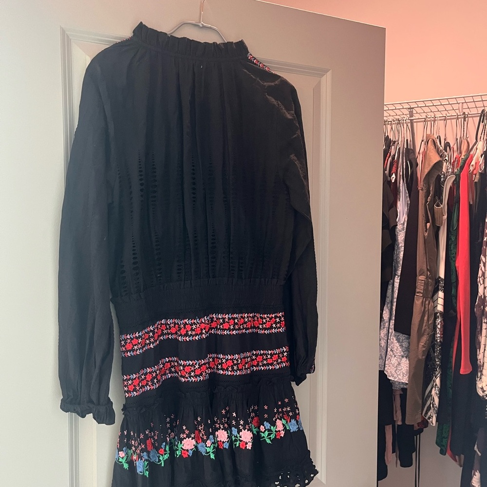 Misa Los Angeles Black Floral Dress